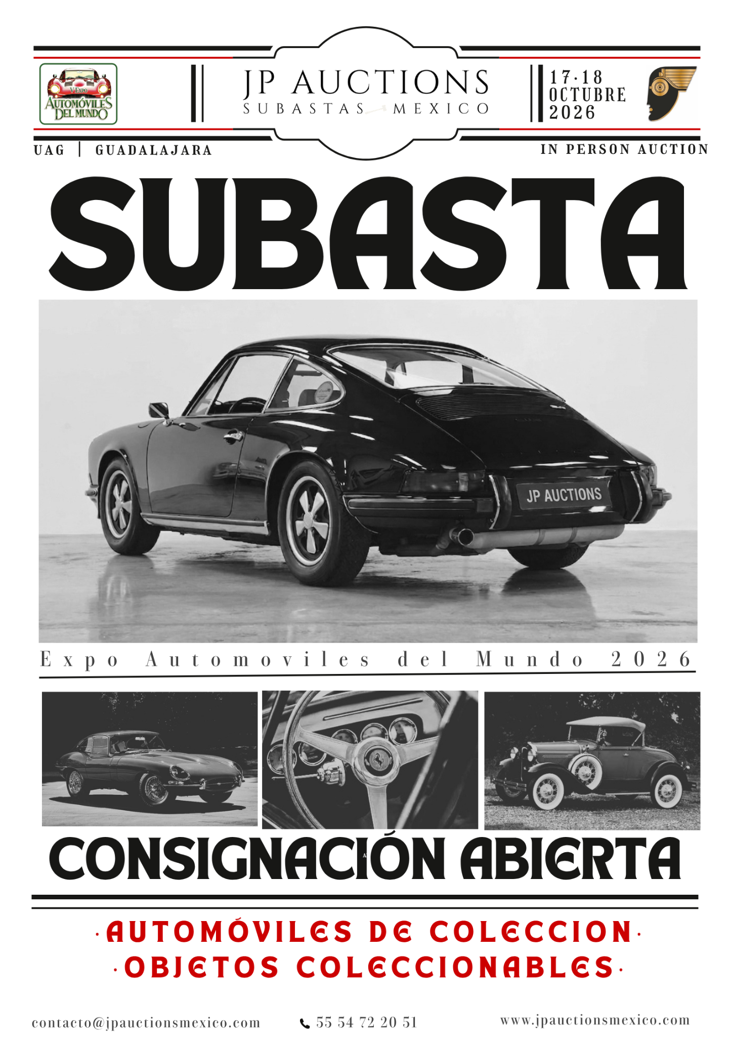 Consignación abierta para la subasta de Expo Automóviles del Mundo 2026
